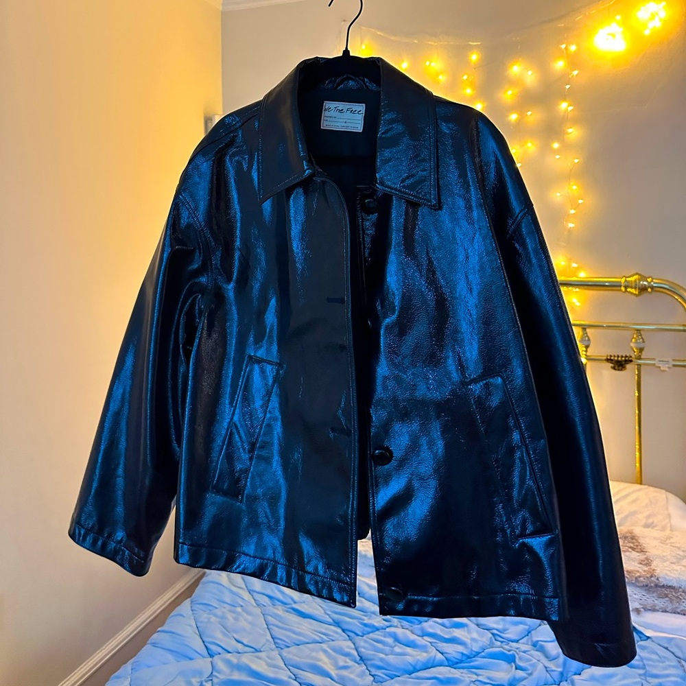Free people Leather swing Jacket